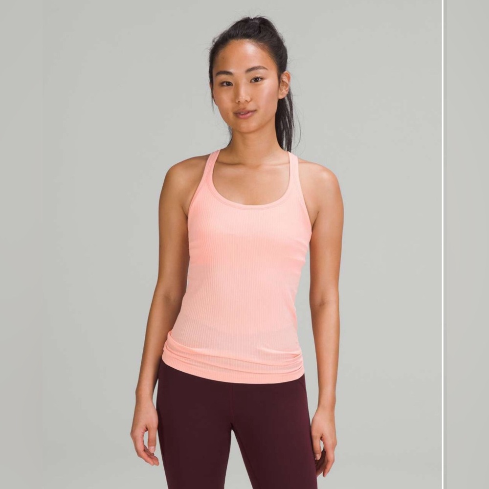 LULULEMON Ebb To Street Tank Size 6 in Dew Pink